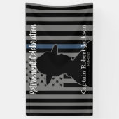 State Trooper Highway Patrol US Flag Retirement Spandoek (Verticaal)