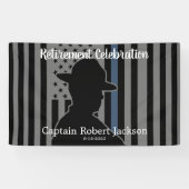 State Trooper Highway Patrol US Flag Retirement Spandoek (Horizontaal)