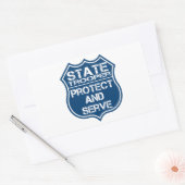 State Trooper Police Badge Protect and Serve Rechthoekige Sticker (Envelop)