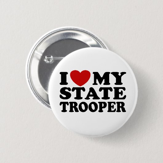 State Trooper Ronde Button 5,7 Cm (Voorkant /achterkant)