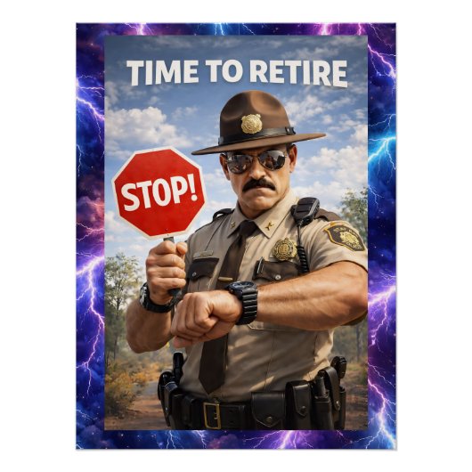 State trooper to retire law-enforcement poster (Voorkant)