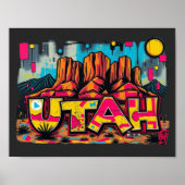 State Utah USA Poster voor muurkunst (Voorkant)
