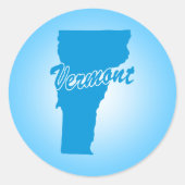 State Vermont Classic Round Sticker (Voorkant)