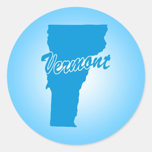State Vermont Classic Round Sticker (Voorkant)