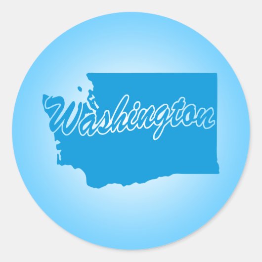 State Washington Classic Round Sticker (Voorkant)