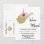 *~* STATE WEST VIRGINIA New Home Address Moving *  Aankondigingskaart (Voorkant / Achterkant)