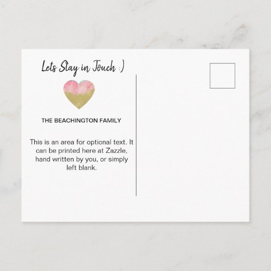 *~* STATE WEST VIRGINIA New Home Address Moving * Aankondigingskaart (Achterkant)