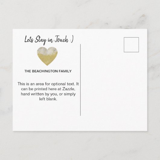 *~* STATE WISCONSIN New Home Address Moving - Aankondigingskaart (Achterkant)