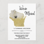 *~* STATE WISCONSIN New Home Address Moving - Aankondigingskaart (Voorkant)