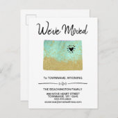 *~* STATE WYOMING - Beweging - Nieuw Adres Aankondigingskaart (Voorkant / Achterkant)