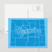 State Wyoming Briefkaart (Voorkant / Achterkant)