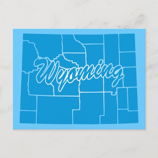 State Wyoming Briefkaart (Voorkant)