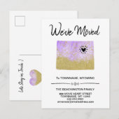 *~* STATE WYOMING - Nieuw Adres - Beweging Aankondigingskaart (Voorkant / Achterkant)