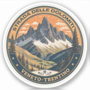 Statelijke weg 48 van de Dolomieten Sticker
