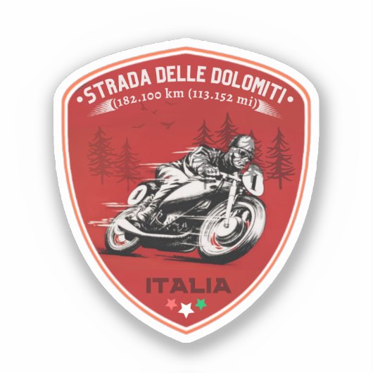 Statelijke weg 48 van de Dolomieten Sticker (Voorkant)