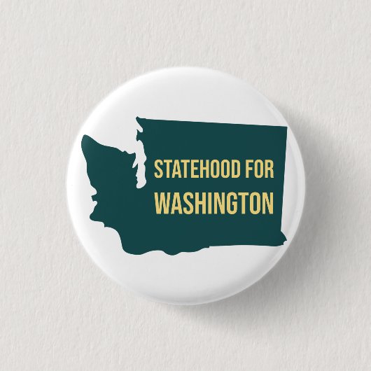 Statelijkheid voor Washington Retro Minimalistisch Ronde Button 3,2 Cm (Voorkant)