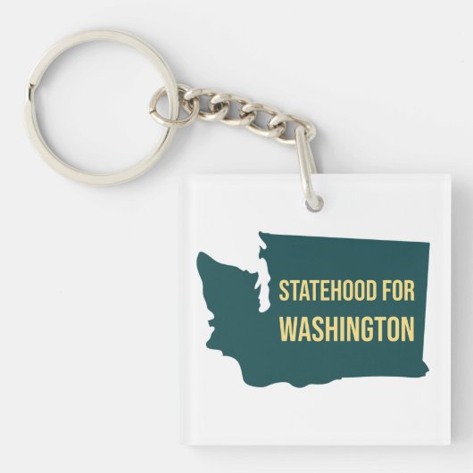Statelijkheid voor Washington Retro Minimalistisch Sleutelhanger (voorkant)