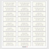 STATELY Black / Ecru Guest Address Labels (Vel)