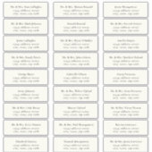 STATELY Black / Ecru Guest Address Labels (Voorkant)