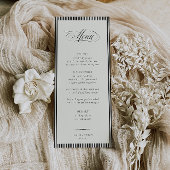 STATELY Calligraphy Stripes Wedding Menu