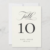 STATELY CALLIGRAPHY Table Number Card Kaart (Achterkant)