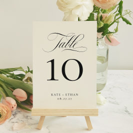 STATELY CALLIGRAPHY Table Number Card Kaart