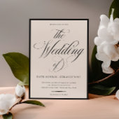 Stately Calligraphy Wedding Invitation Kaart