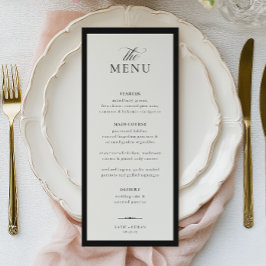 STATELY CALLIGRAPHY Wedding Menu