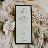STATELY CALLIGRAPHY Wedding Menu