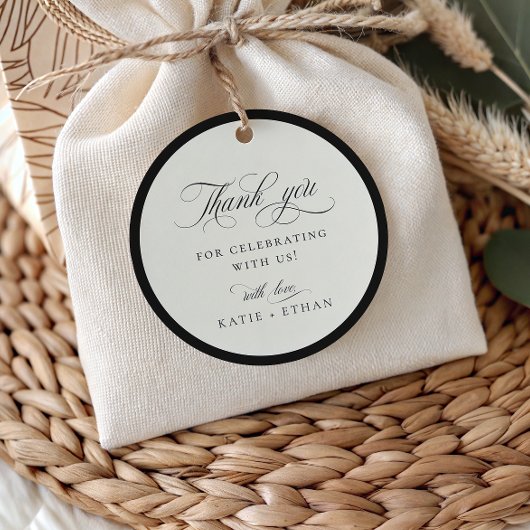 STATELY CALLIGRAPHY Wedding Thank You Bedankjes Labels