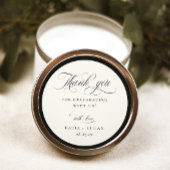 STATELY CALLIGRAPHY Wedding Thank You Ronde Sticker