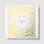 Stately Gold Motif Atelier, bruiloft Folie gastenb Gastenboek (Achterkant)