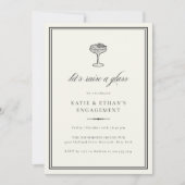 Stately Raise A Glass Invitation Kaart (Voorkant)