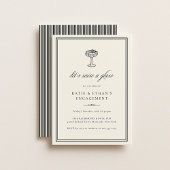 Stately Raise A Glass Invitation Kaart