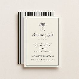 Stately Raise A Glass Invitation Kaart