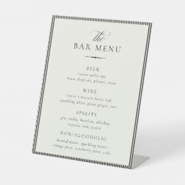 STATELY Wedding Bar Menu Reclamebord Met Voetstuk