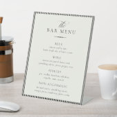 STATELY Wedding Bar Menu Reclamebord Met Voetstuk (Insitu)
