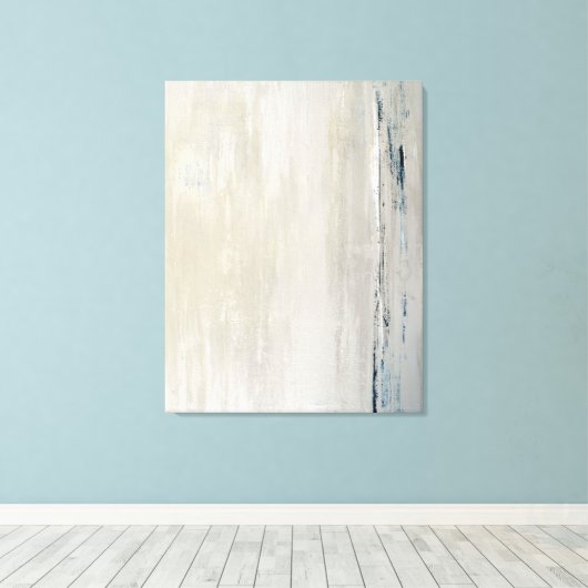 'Statement' Beige Abstract Art Canvas Print (Insitu (Houten vloer))