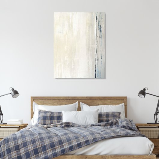 'Statement' Beige Abstract Art Canvas Print (Insitu (Slaapkamer))
