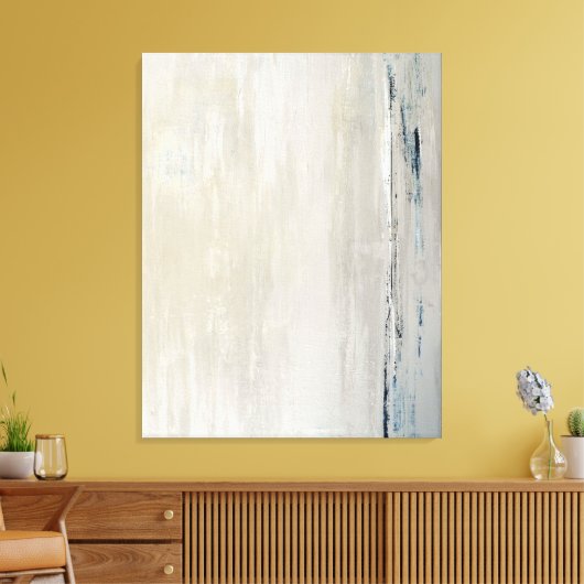 'Statement' Beige Abstract Art Canvas Print (Insitu (Woonkamer))
