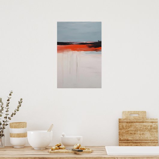 Statement Brushstroke Art - Bold Stroke Art Poster (Keuken)