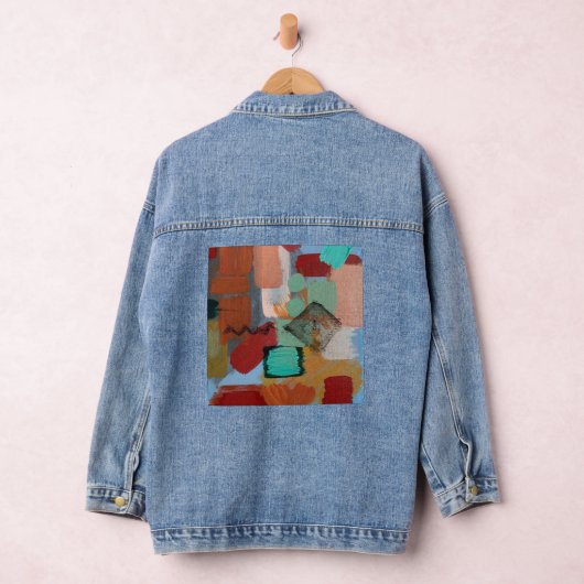 Statement Denim Jasje met Abstracte Kunst Jacket (Hangar)