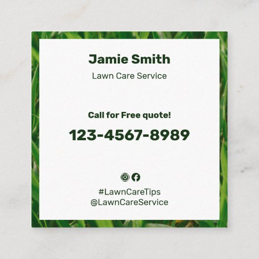 Statement Garden Maintenance Logo QR Code  CTA  Vierkante Visitekaartje (Achterkant)