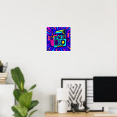 Statement Glitch City Pop Art Huis Decoratie Print (Thuiskantoor)