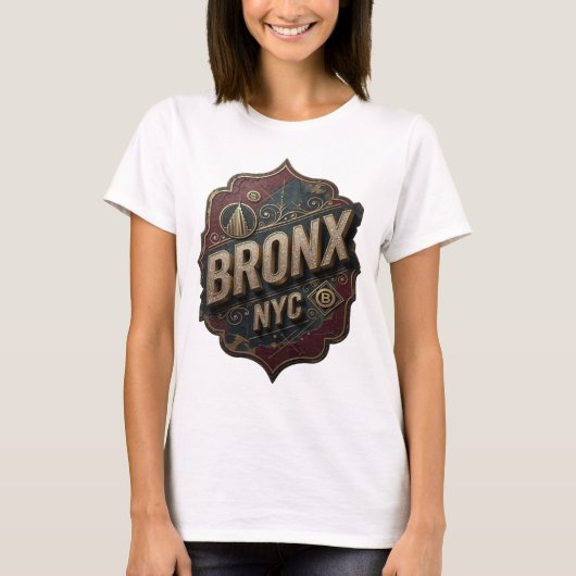 Statement Gold BRONX NYC Custom T-shirt (Voorkant)