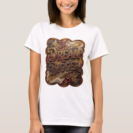 Statement Gold DROOM GROTER Citat Shirt (Voorkant)