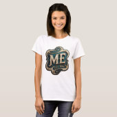 Statement Gold ME EST 1994 Tekst Ontwerp T-shirt (Voorkant volledig)
