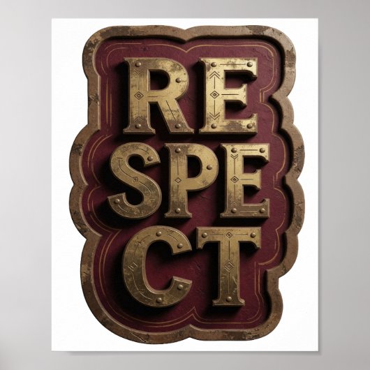 Statement Gold RESPECT Print (Voorkant)