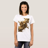 Statement Goud ABSTRACTE KUNST Draagbare Kunst T-shirt (Voorkant volledig)