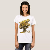 Statement Goud ABSTRACTE KUNST Kunstprint T-shirt (Voorkant volledig)